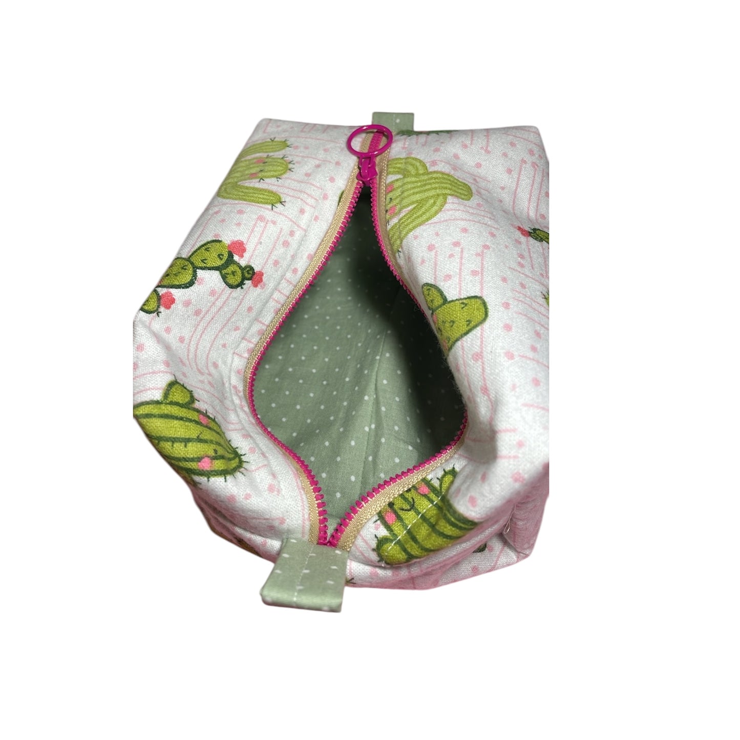 Handmade Custom Cactus Cosmetic Bag