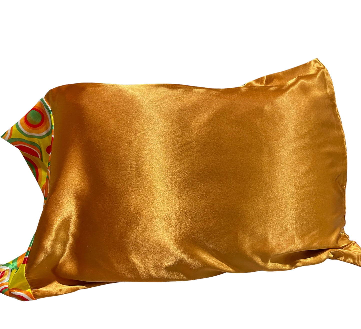 Matalic Orange Satin Pillowcase