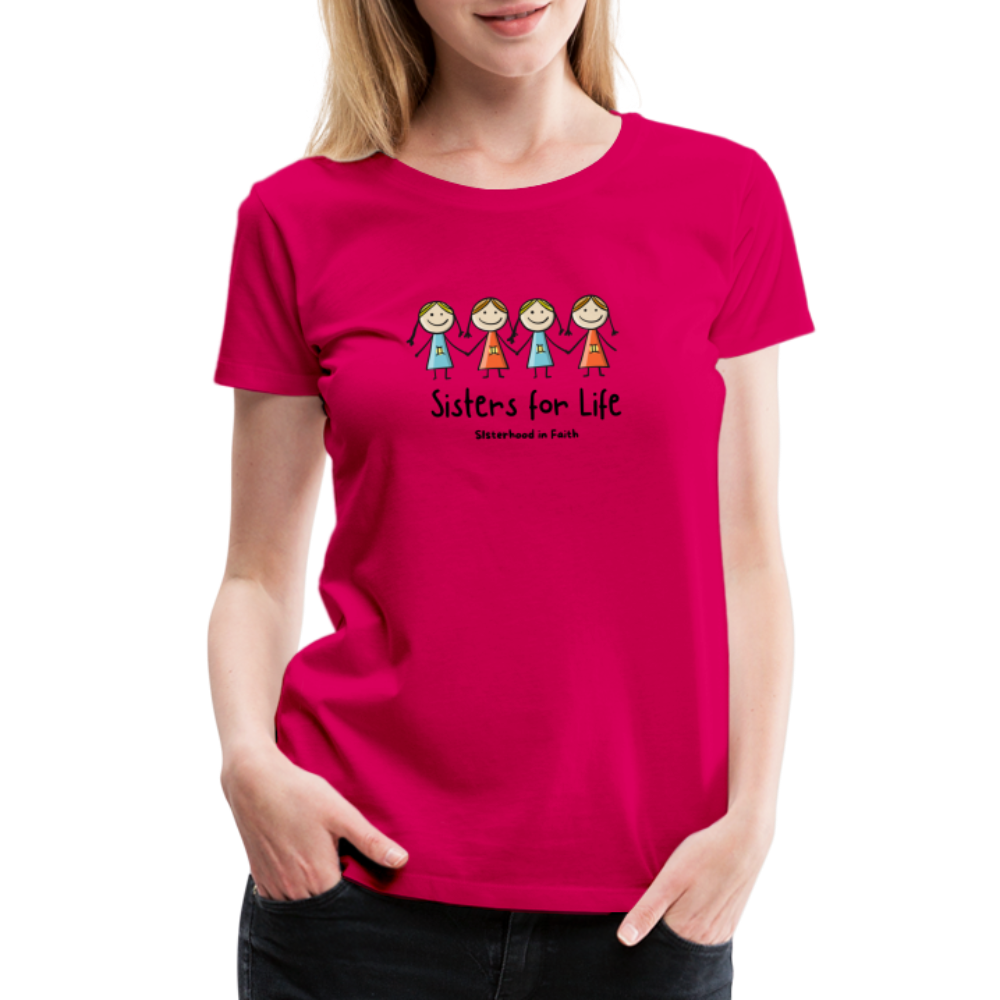 Sisters for Life Women’s Premium T-Shirt - dark pink