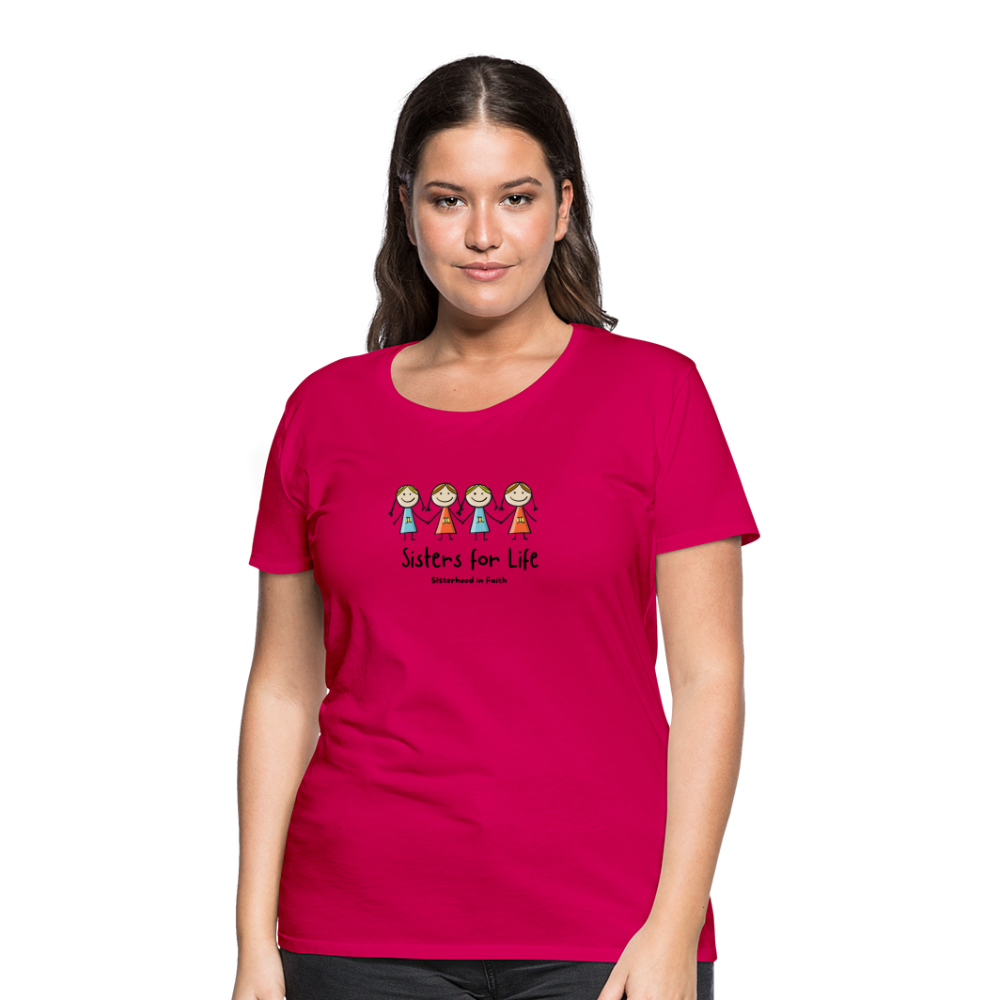 Sisters for Life Women’s Premium T-Shirt - dark pink