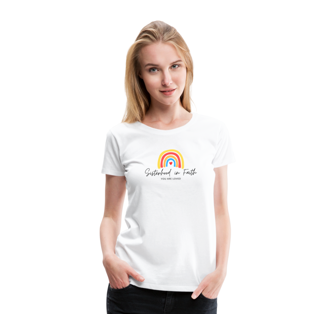 Rainbow Sisterhood in Faith Premium T-Shirt - white