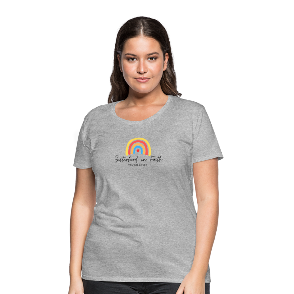 Rainbow Sisterhood in Faith Premium T-Shirt - heather gray