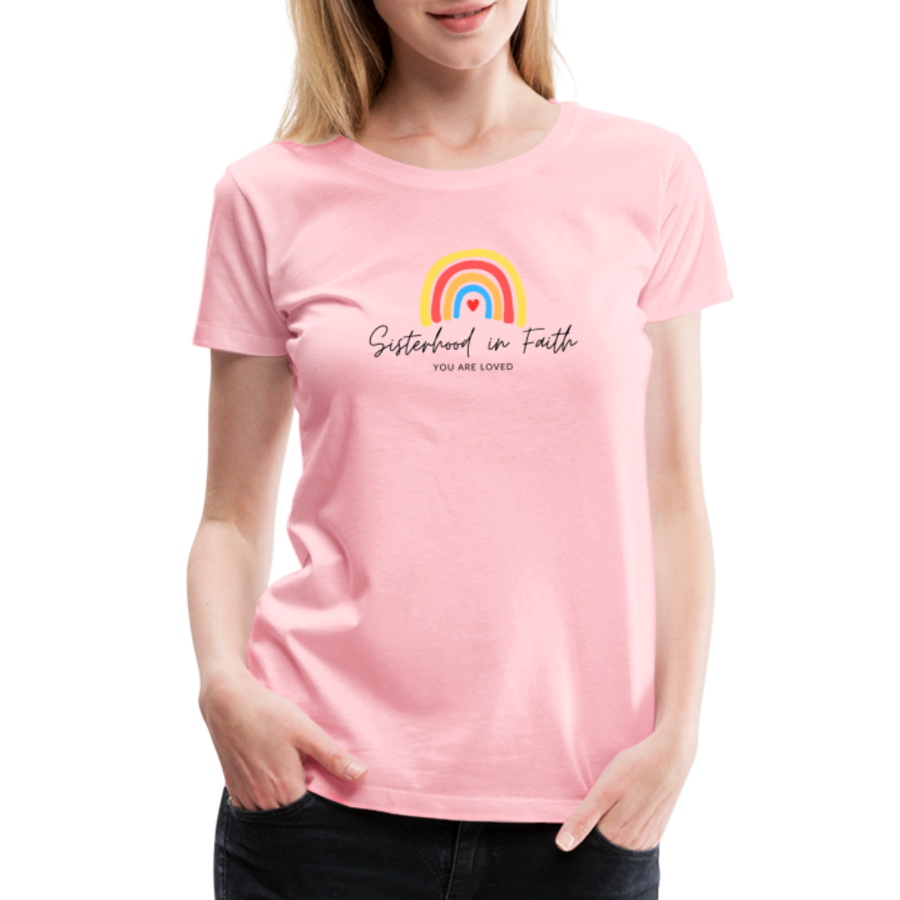 Rainbow Sisterhood in Faith Premium T-Shirt - pink