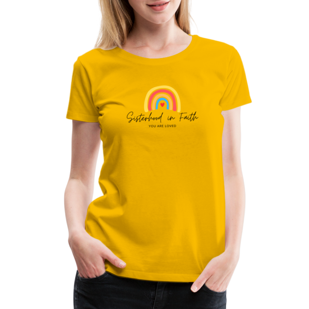 Rainbow Sisterhood in Faith Premium T-Shirt - sun yellow