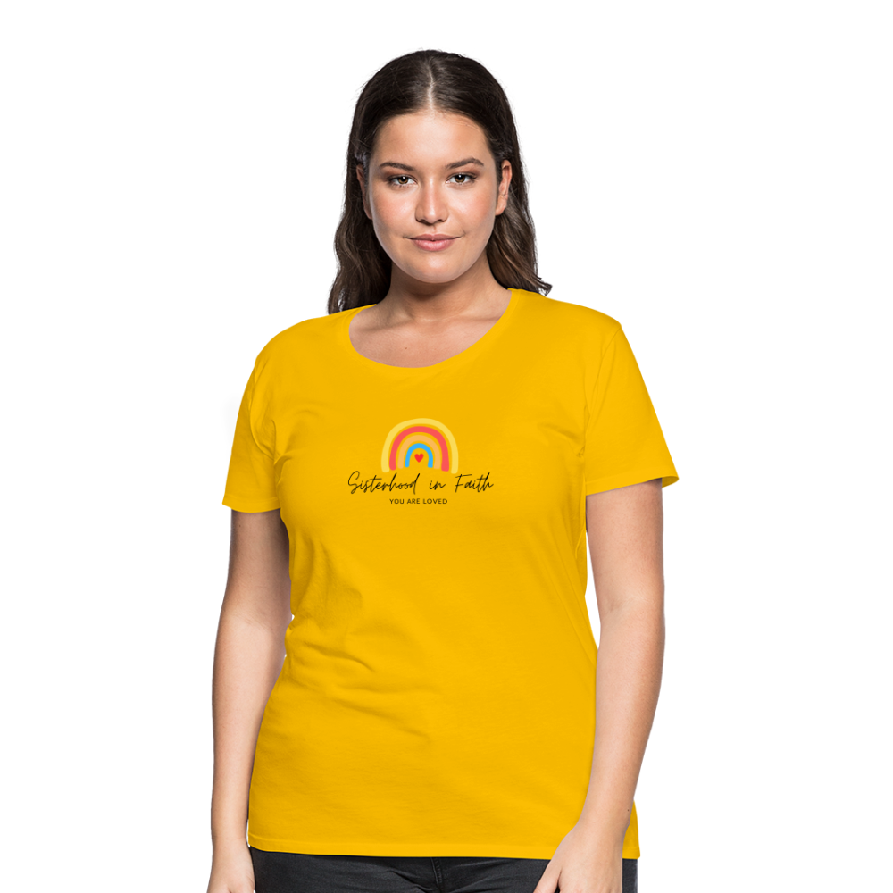 Rainbow Sisterhood in Faith Premium T-Shirt - sun yellow